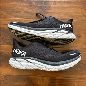 Hoka Men's Black and White Athletic Shoes